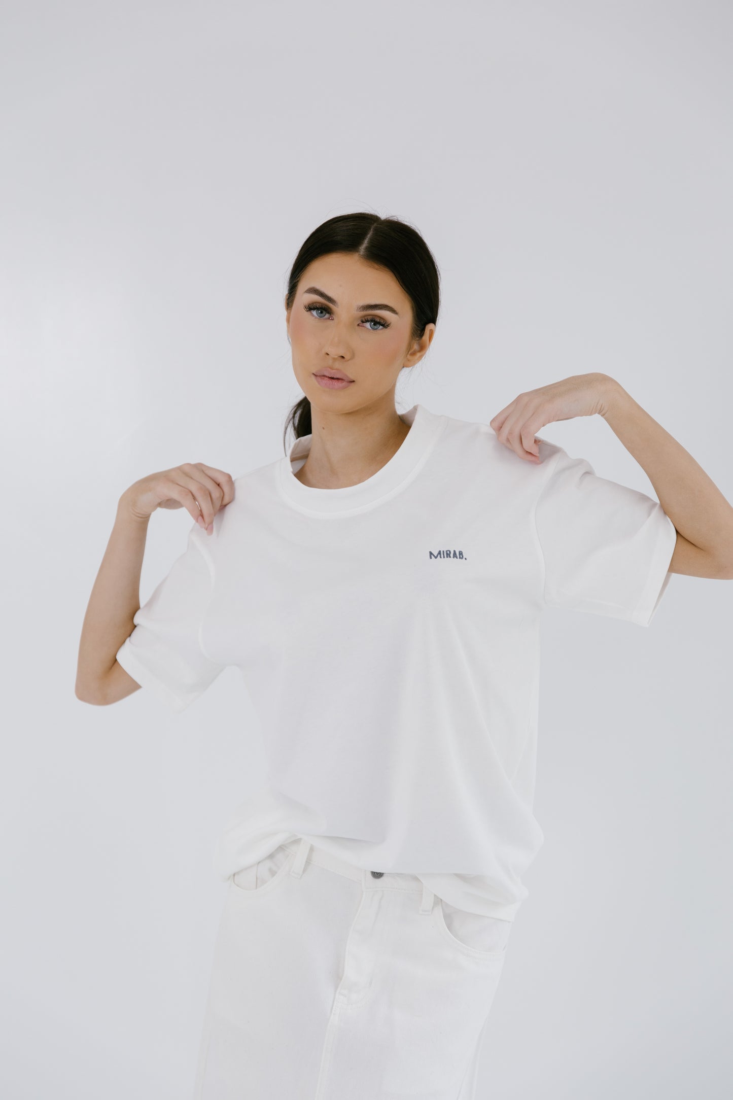 MIRAB. Boyfriend Tee in White