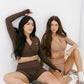 CORE Two Piece Set Crop and Shorts - Brown