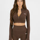 CORE Two Piece Set Crop and Shorts - Brown