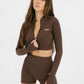 CORE Two Piece Set Crop and Shorts - Brown
